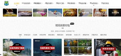 短视频素材网,海量创意素材，激发你的创作灵感