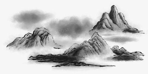 简单的山水画图片大全,自然之美尽收眼底